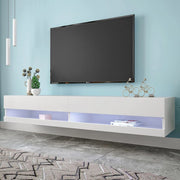 Mobile TV bianco con luci LED 140 cm