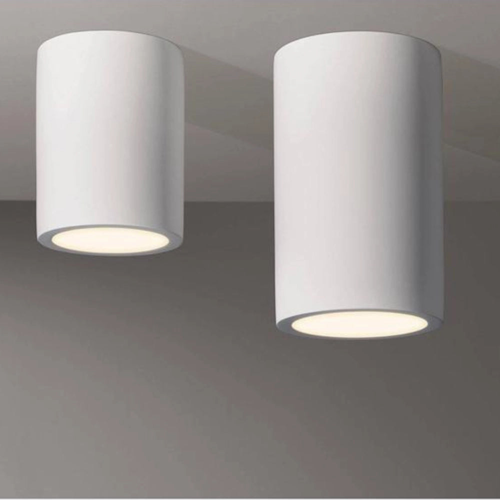 Applique lampada gesso bianco verniciabile da soffitto Ø 70 mm x l. 112 mm