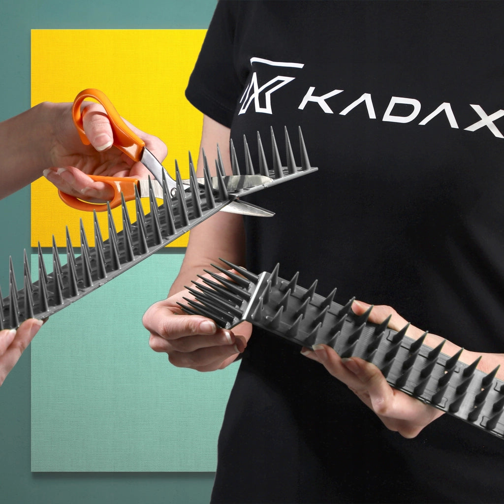 Punte anti-piccioni KADAX, 51 cm, in plastica densa e resistente, 24 pezzi