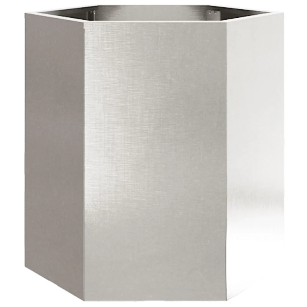 Fioriera da Giardino Esagono-Vaso da Esterno 46x40x45 cm in Acciaio