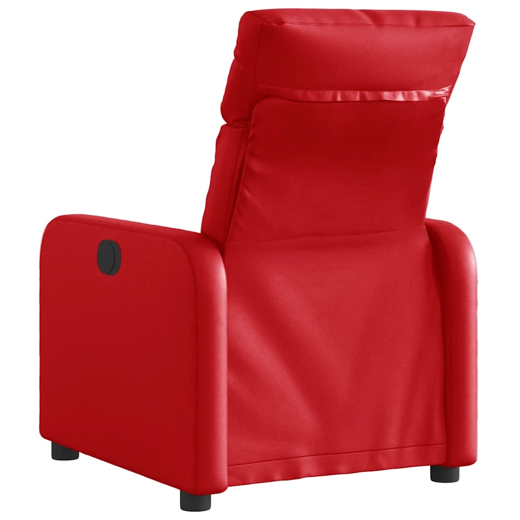 Poltrona | Sedia Relax Reclinabile Elettrica Rossa in Similpelle