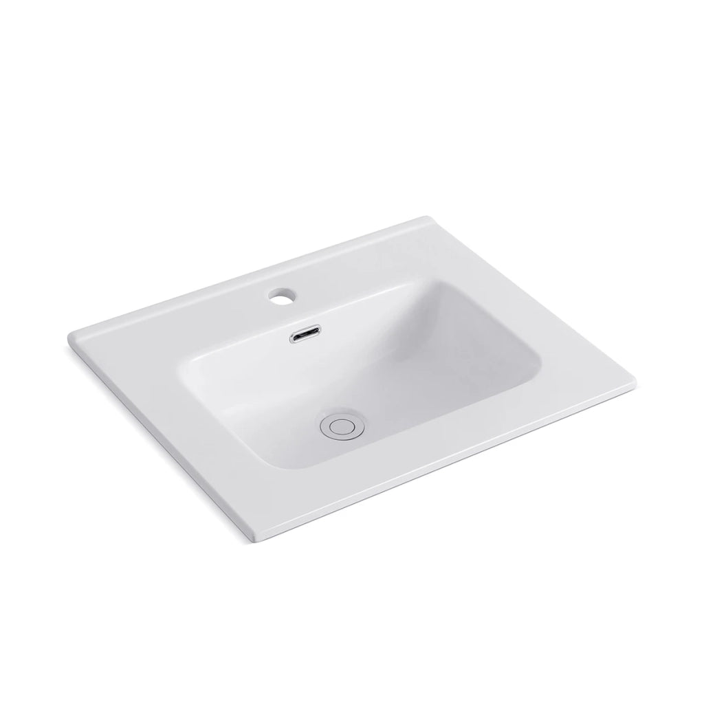 Consolle con vasca centrale LINPH cm 121 x 46 Bianco lucido