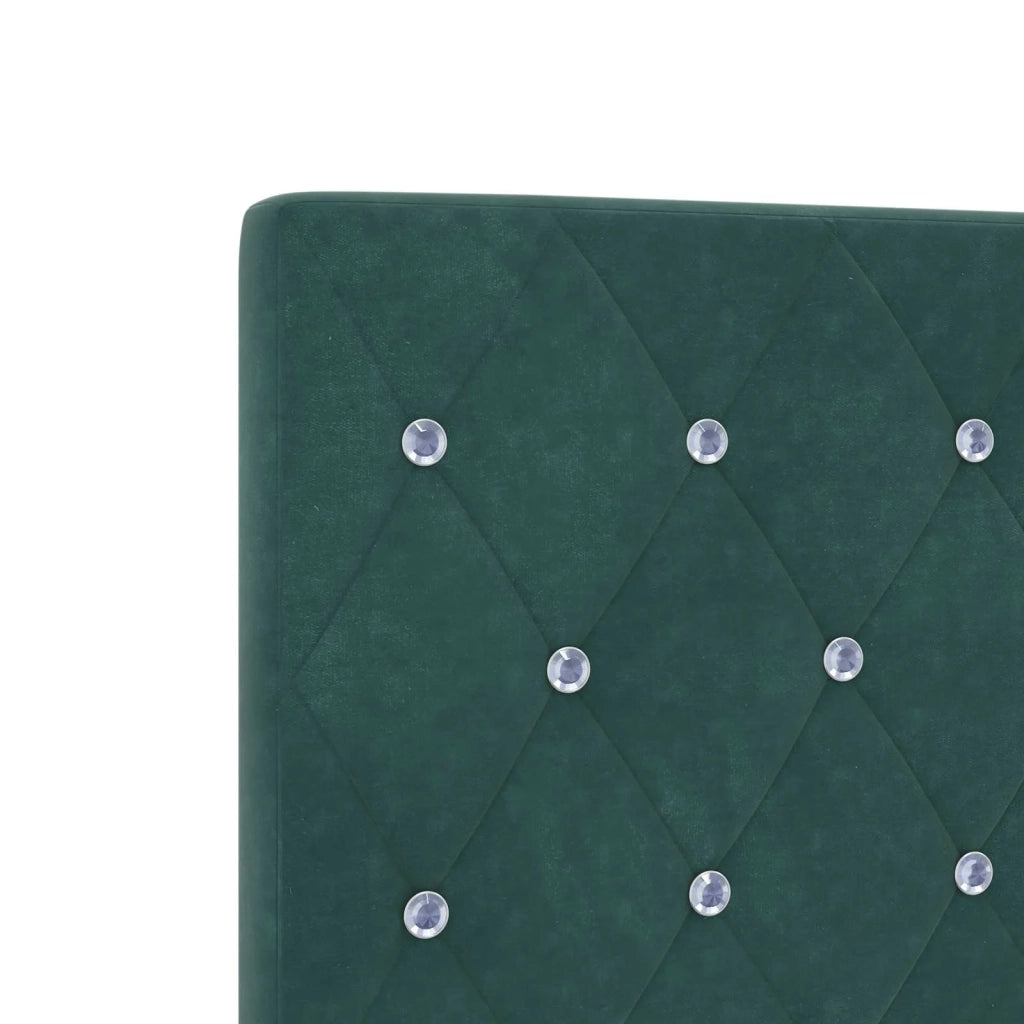 Letto box spring con materasso Verde Scuro 100 x 200 cm Velluto 3451616