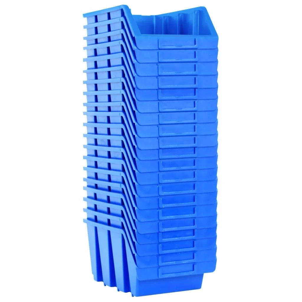 Contenitori impilabili 20 pezzi in plastica blu 02_0003195