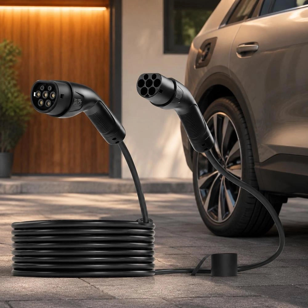 EV Charging Cable, 16 A, 10 M, Max. 11 KW, Extension Cable, Compatible With Type 2 Chargers For Electric Vehicles, 3-phase AC, 480 V, 50 Hz, IP65, Car Charging Cable With Carrying Case