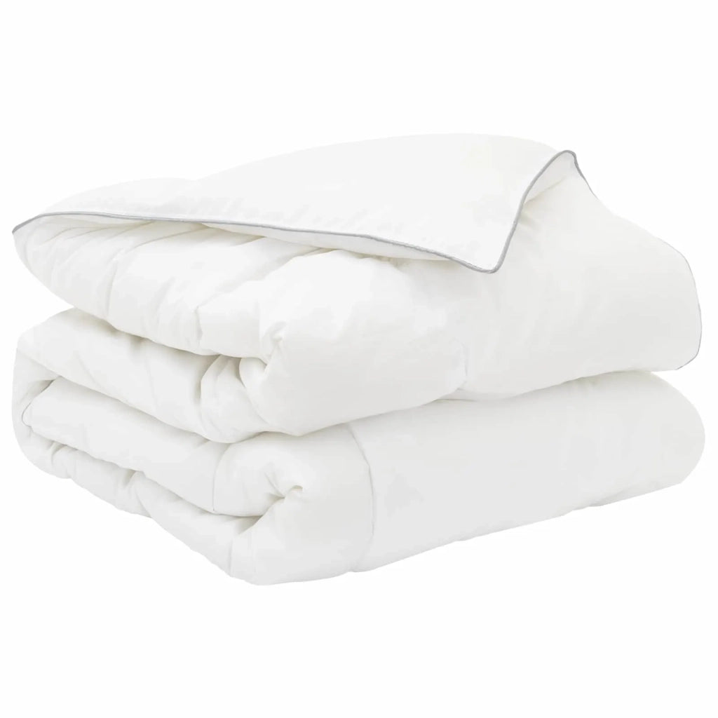 Set di Piumoni 2 pz 135 x 200 cm Tutte le stagioni Bambù Bianco 3431470