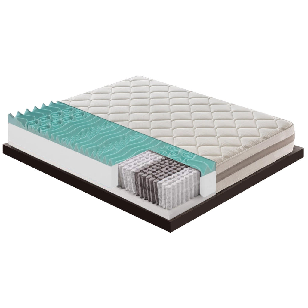 Materasso Matrimoniale 200x200 Molle insacchettate e memory foam 9 Zone differenziate Altezza 22 cm