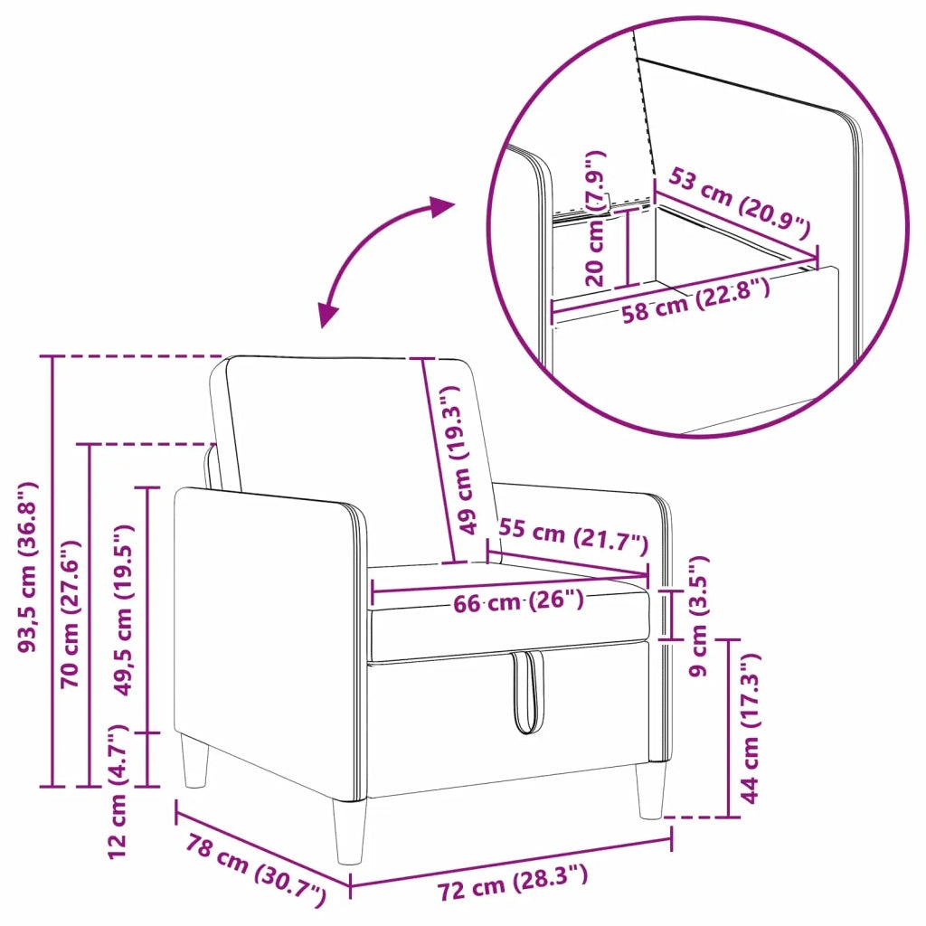 Set di Divani con Storage 2 pz Blu Poliestere 3429227