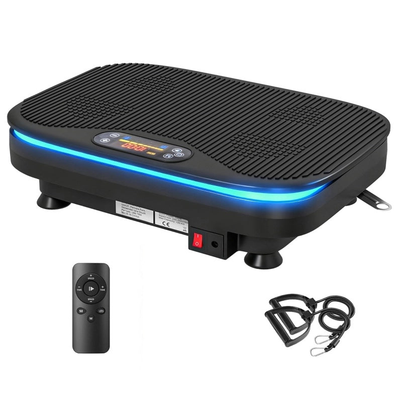Piastra vibrante ULEVR con Bluetooth, telecomando e 99 livelli di velocit¨¤, ABS e acciaio nero