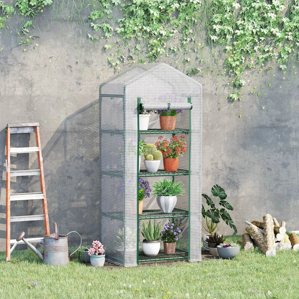 Serra da Giardino ¨C zephmum ¨C Bianco 70x50x160 cm 4 Ripiani