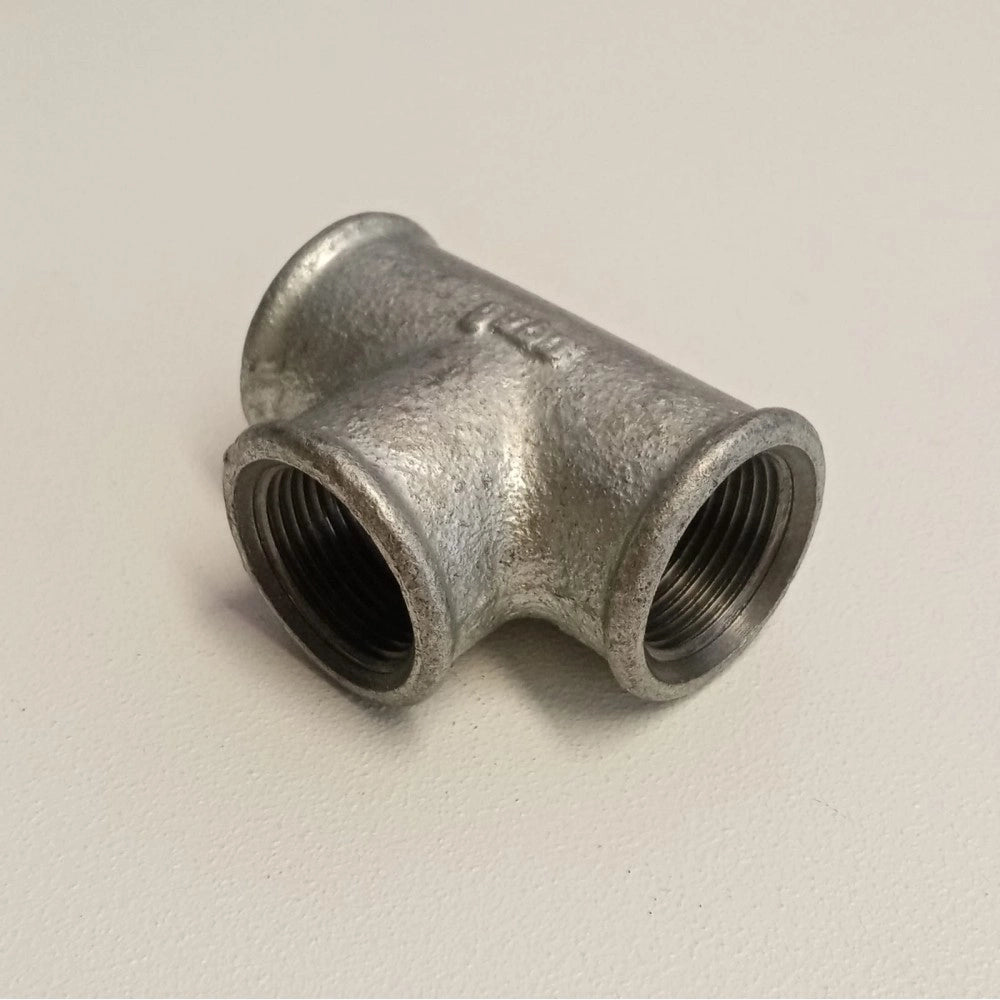 Raccordo fff 1/2''- 2pz tee t ghisa zincata malleabile raccordo di connessione a 3 vie