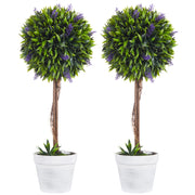 2 piante artificiali lavanda con vaso ¨C Minimal ¨C 60 cm verde
