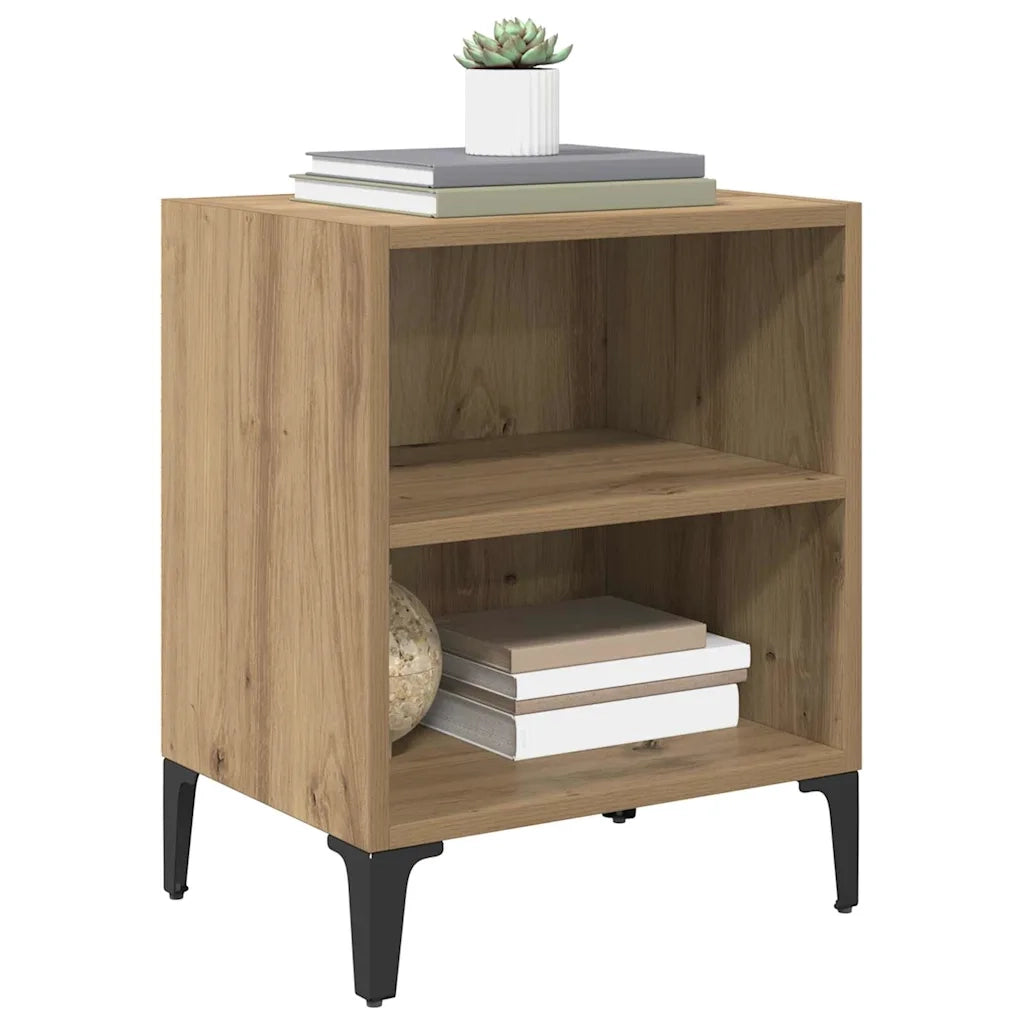 Armadio da Notte 2 pz Rovere artigianale 40 x 30 x 50 cm 875101