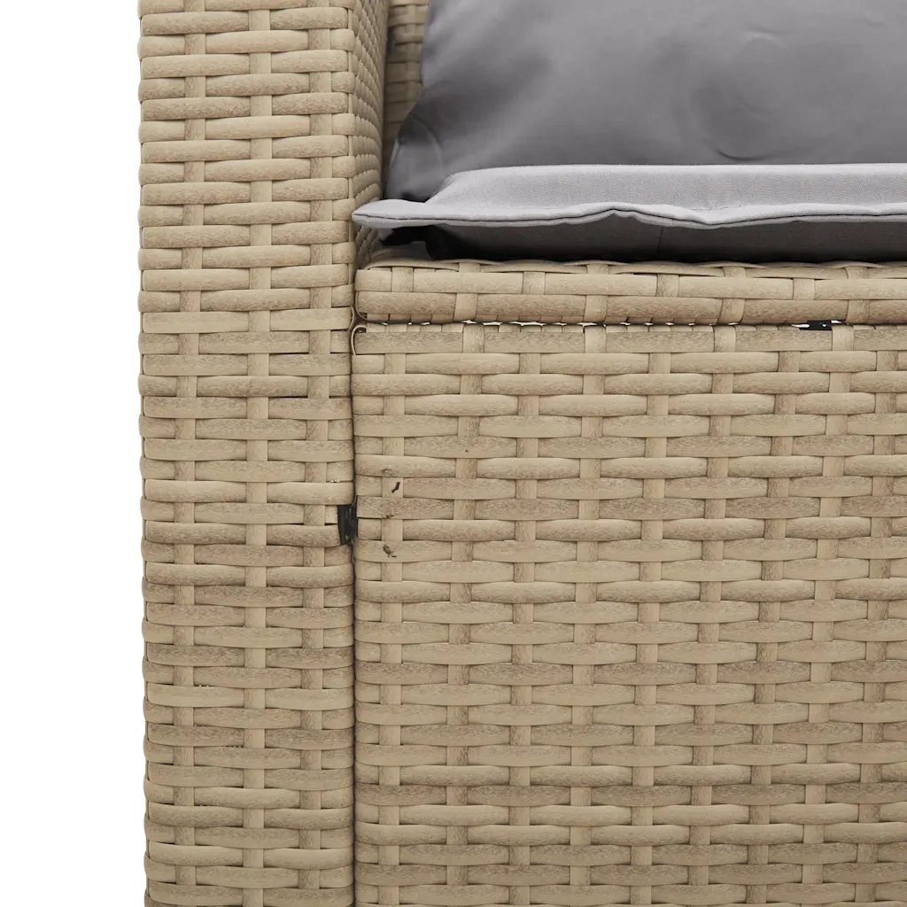 Set Divano da Giardino 5 pz con Cuscini Beige in Polyrattan 4104166