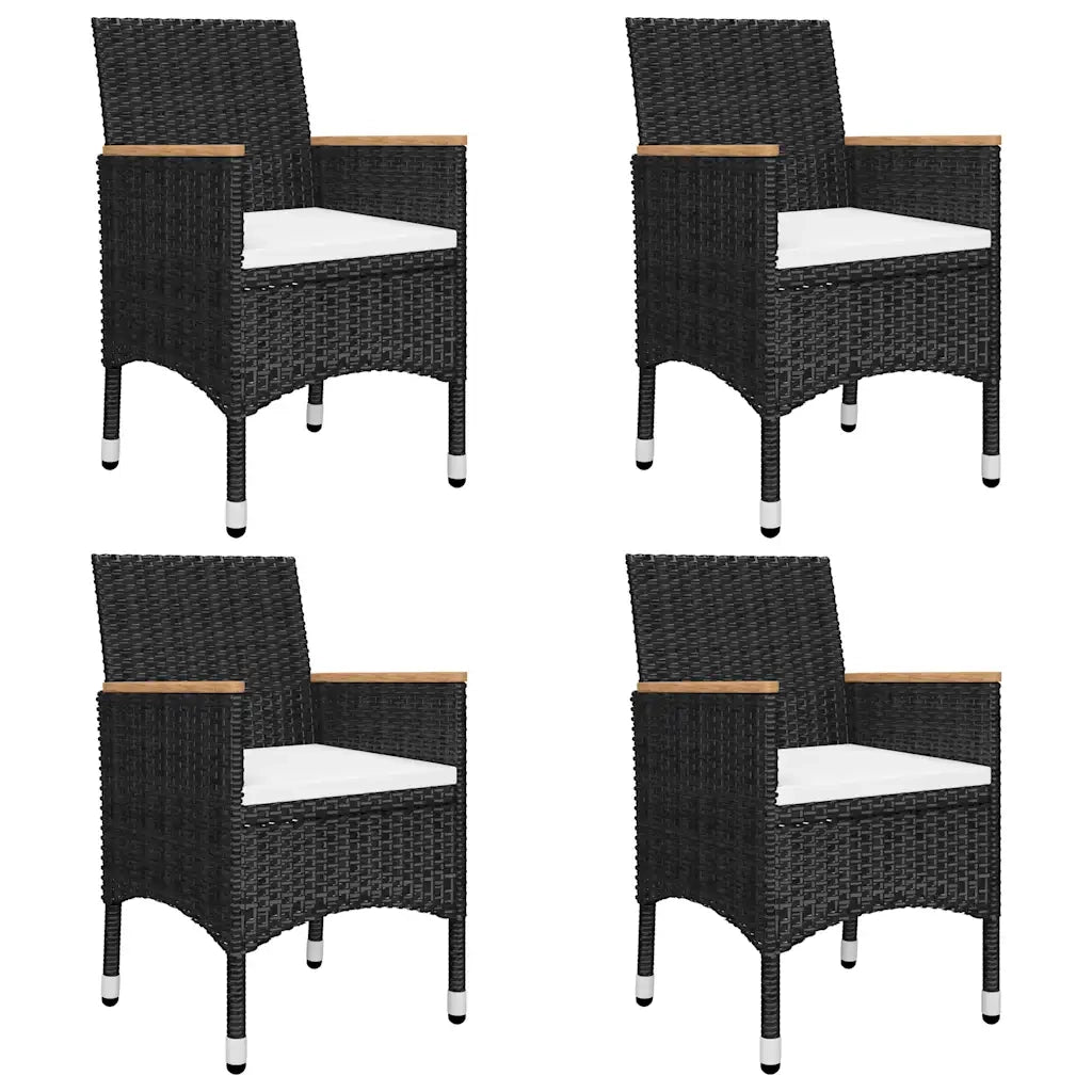 Set Mobili da Pranzo per Giardino 5 pz Nero 3067677