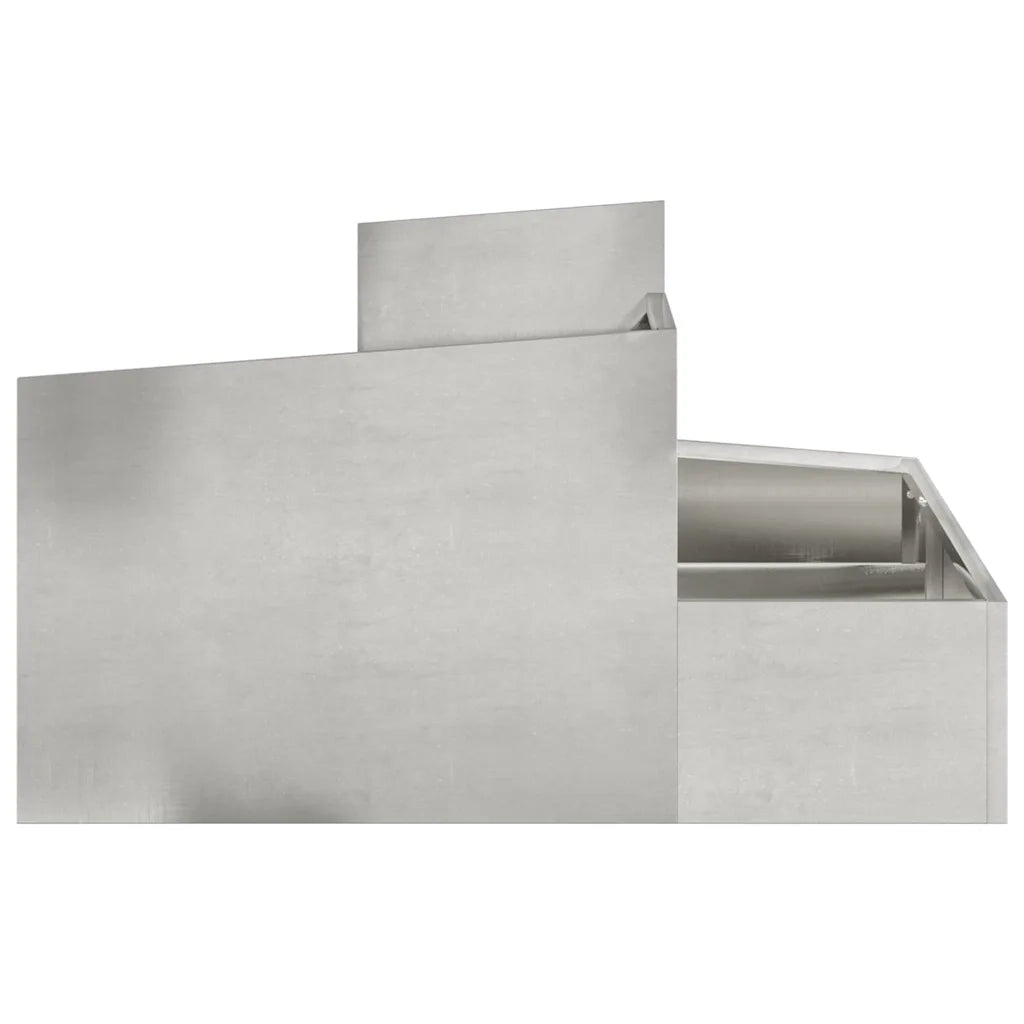Vaso da giardino Argento 80 x 80 x 50 cm Acciaio inossidabile
