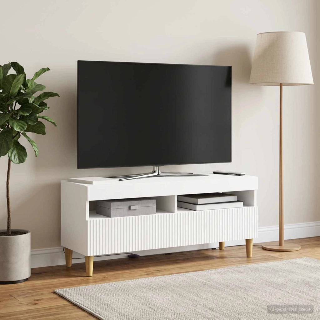 Mobile TV LED ARNHEM 100 x 35 x 43 cm Bianco 896765