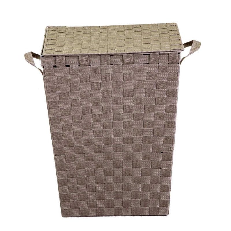 Cestone poliestere tortora rettangolarecm 40x30h53