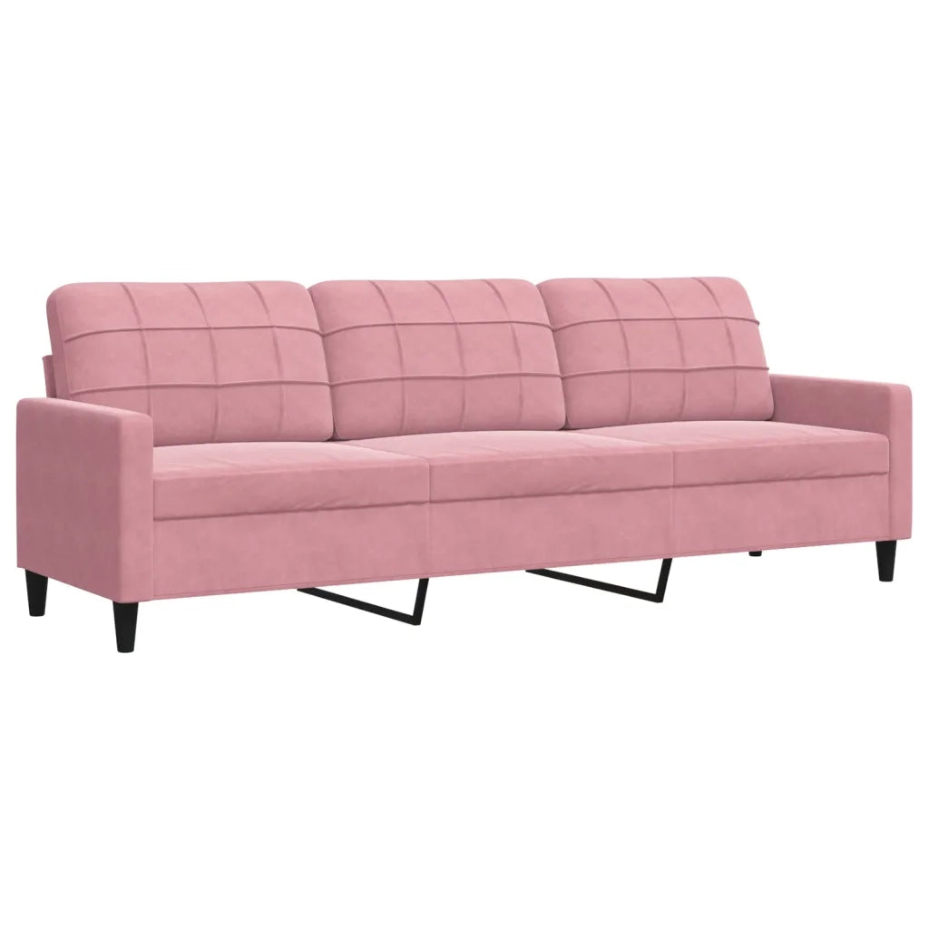 Set di Divani 2 pz con Cuscini rosa in Velluto