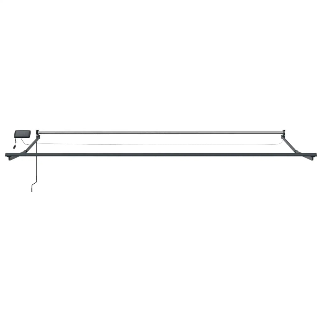 Tenda retrattile manuale con LED Blu, Bianco, Antracite 4 x 2 m 3419398