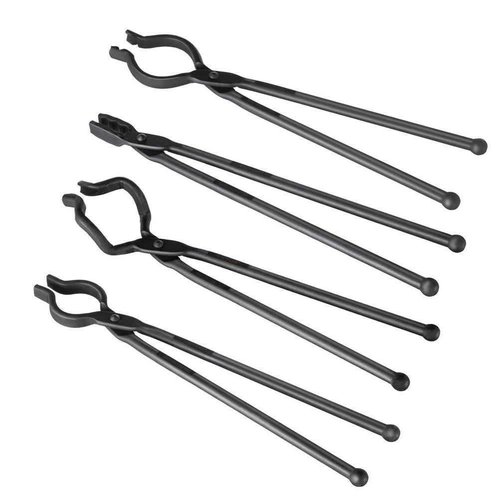 Pinze Fabbro 4 Pezzi 46cm Acciaio Carbonio Manico Lungo Forgiate 4 Stili Tenaglia Officina Robuste Professionali