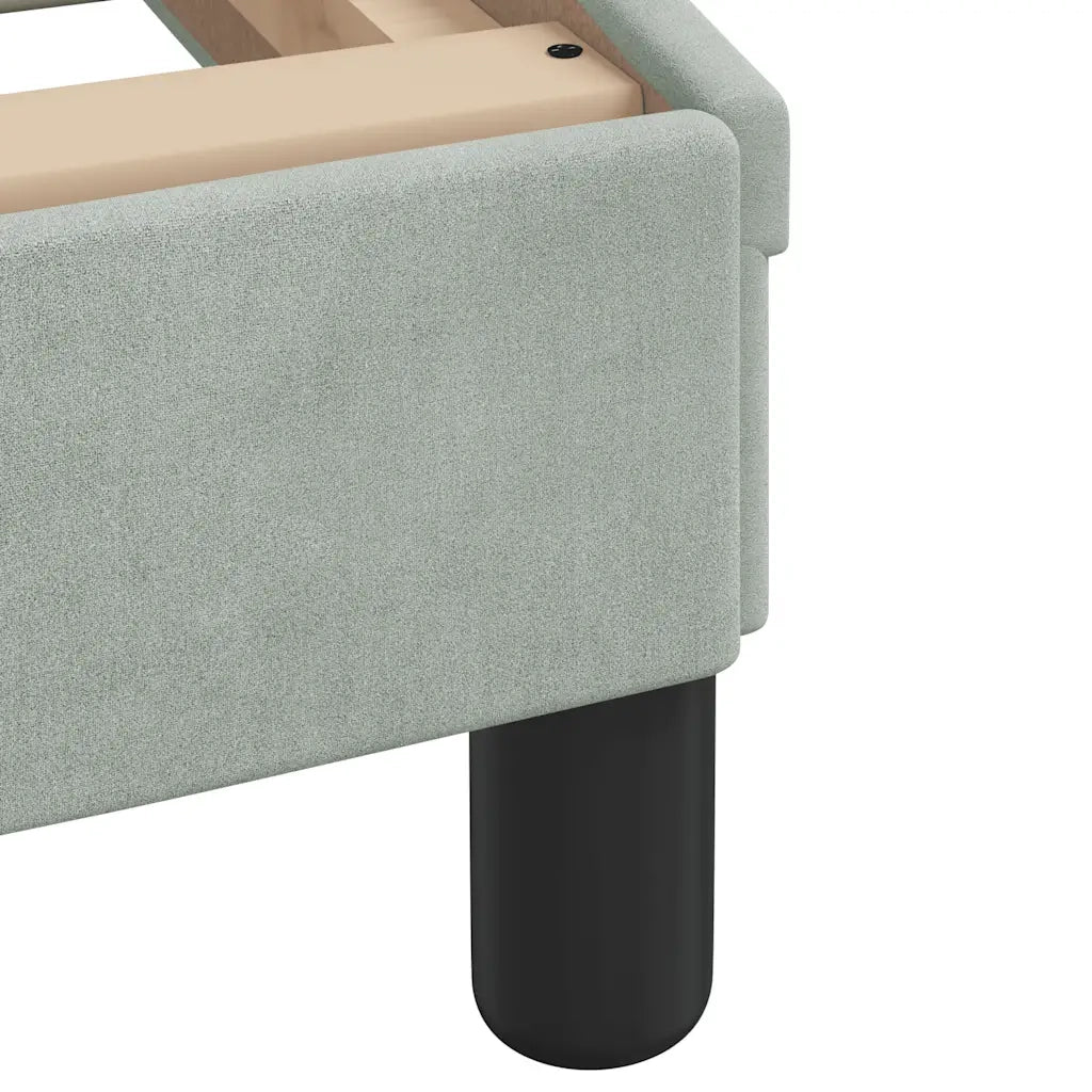 Giroletto-Struttura Letto Dover Grigio Chiaro 90x200 cm Velluto