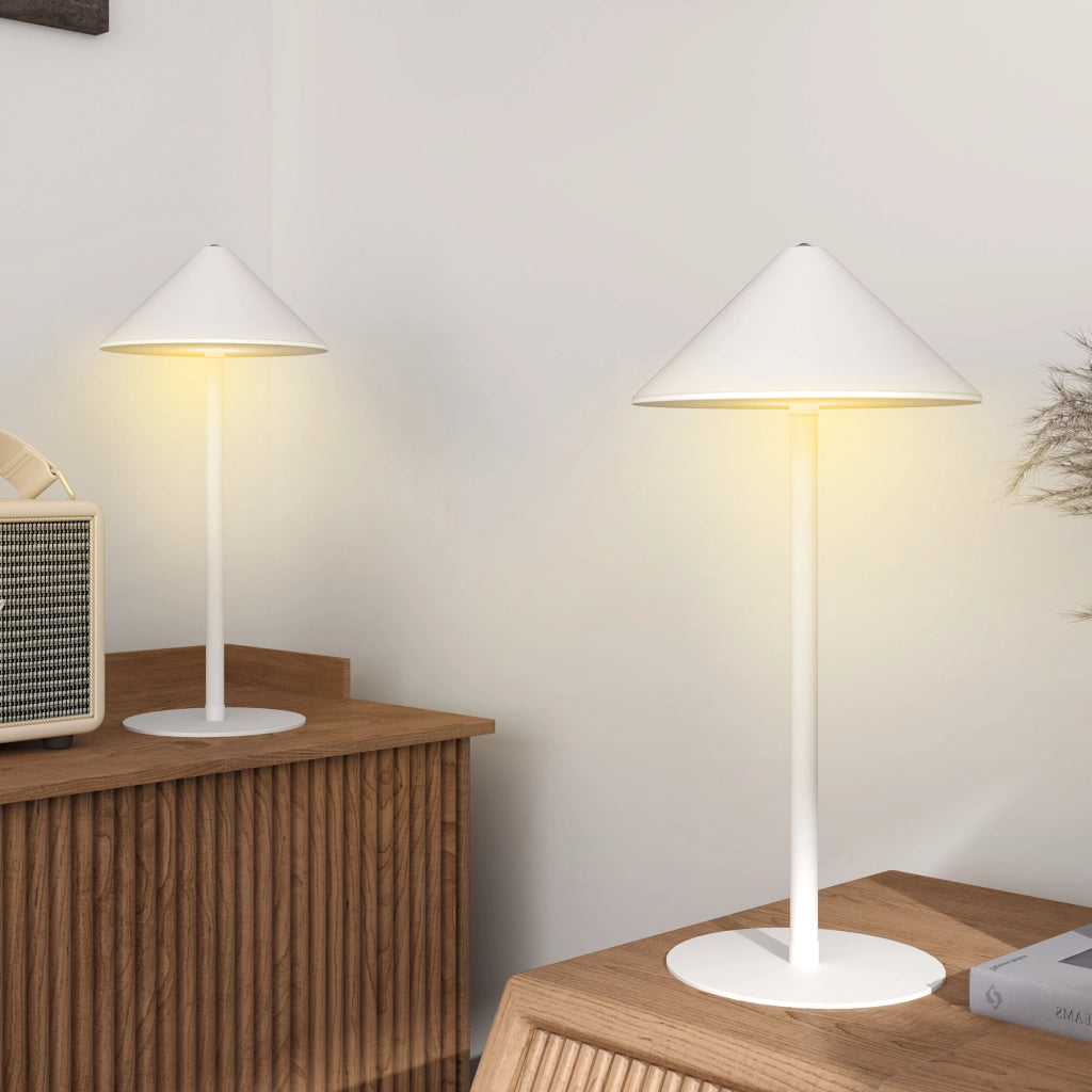 Lampada da Tavolo LED Ricaricabile ¨C Xylo ¨C Touch Dimmerabile USB Bianco