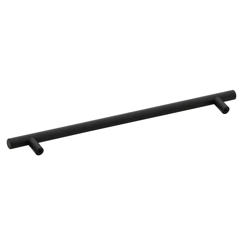 Poignées d'armoire 5 pcs noir 320 mm acier inoxydable