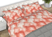 Completo Lenzuola Letto Singolo e Matrimoniale 100% Cotone Made Italy In Varie Fantasie C.N - Matrimoniale - Top Arancio