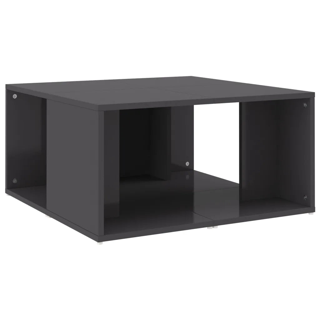 Tavolini salotto | Tavolino da caff¨¨ | Tavolino da Soggiorno 4 pz Grigio Lucido 33x33x33cm Legno Multistrato