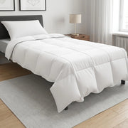 Set di Piumoni 2 pz 137 x 200 cm Tutte le stagioni Bambù Bianco 3438098