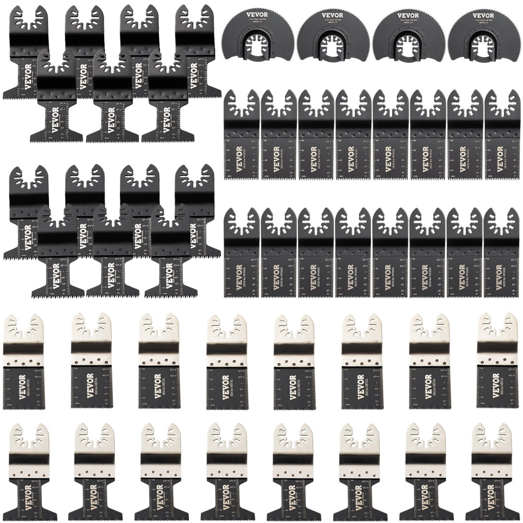 Set 50 Pezzi Accessori per Utensile Multifunzione in Acciaio HCS e Inox per Taglio Legno Plastica Metallo Morbido Fai da Te Robusto