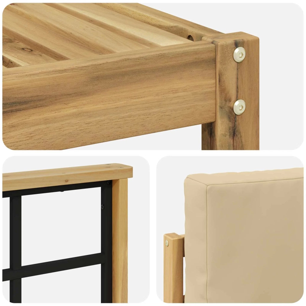 Set di divani da esterno 7 pz Bianco e Beige 3387292