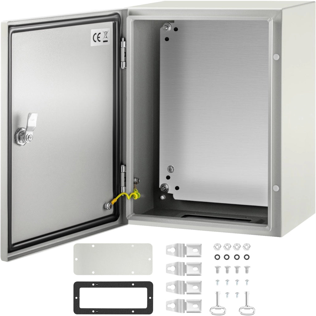 ST3 420 Quadro elettrico da parete in acciaio al carbonio 40 x 30 x 20 cm grigio RAL7035 scatola di derivazione impermeabile IP66 robusto