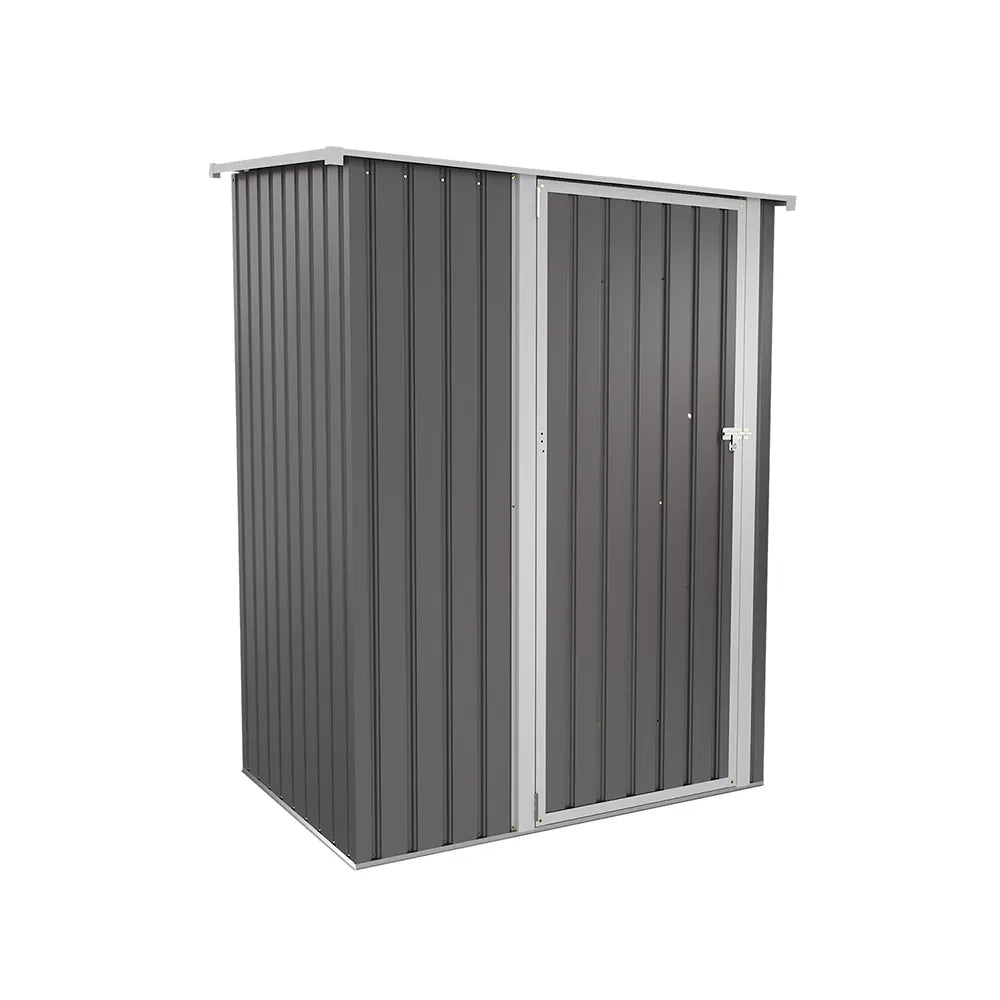 Casetta da giardino in acciaio zincato grigio 1,51x1,03xh1,96 m - 37,9kg- 1,55 metri quadri