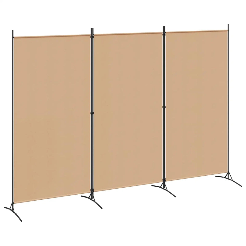 Paravento a 3 pannelli Beige 260 x 180 cm Tessuto 42039197