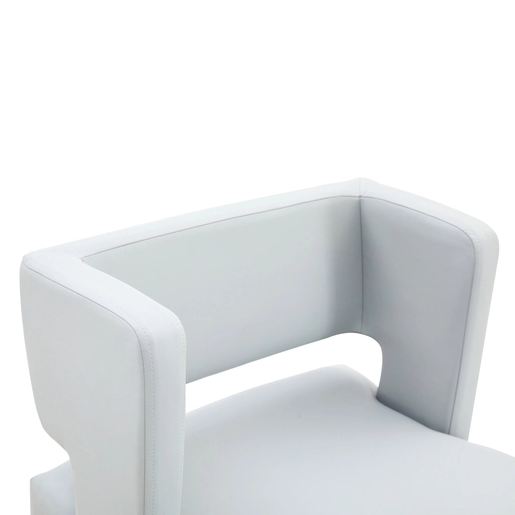 2 Set di sedie Nordic Windbar grigio chiaro - Zephmum- Design quadrato moderno, gambe in metallo argentato, comodo e leggero