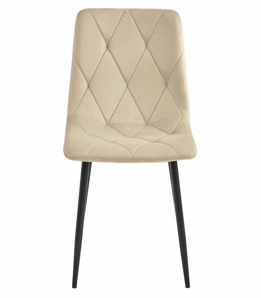 Set di 3 sedie Valora TYRA in velluto con gambe nere