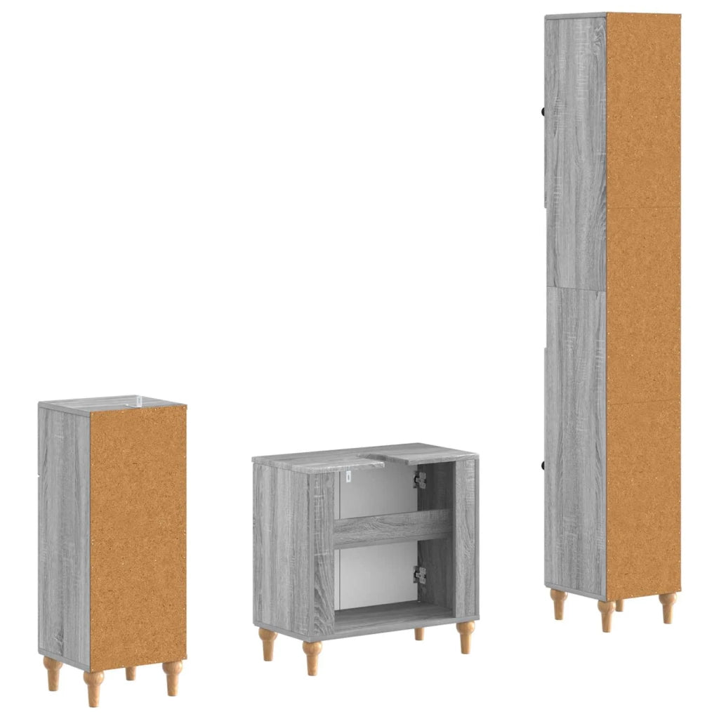 Set di armadietti da bagno in 3 pezzi ALKMAAR 3417834