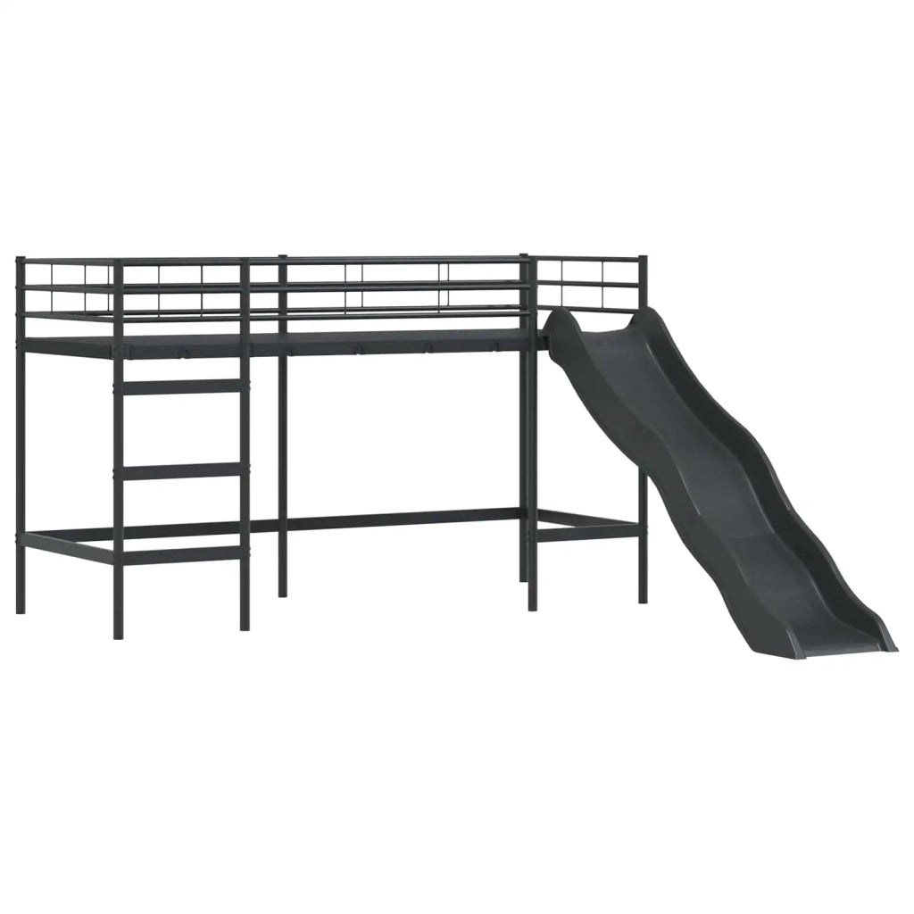 Struttura del letto loft per bambini Nero 99,5 x 190 cm Metallo
