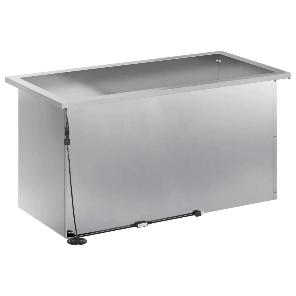 Fioriera da giardino con LED Argento 40 x 80 x 40 cm 8008164