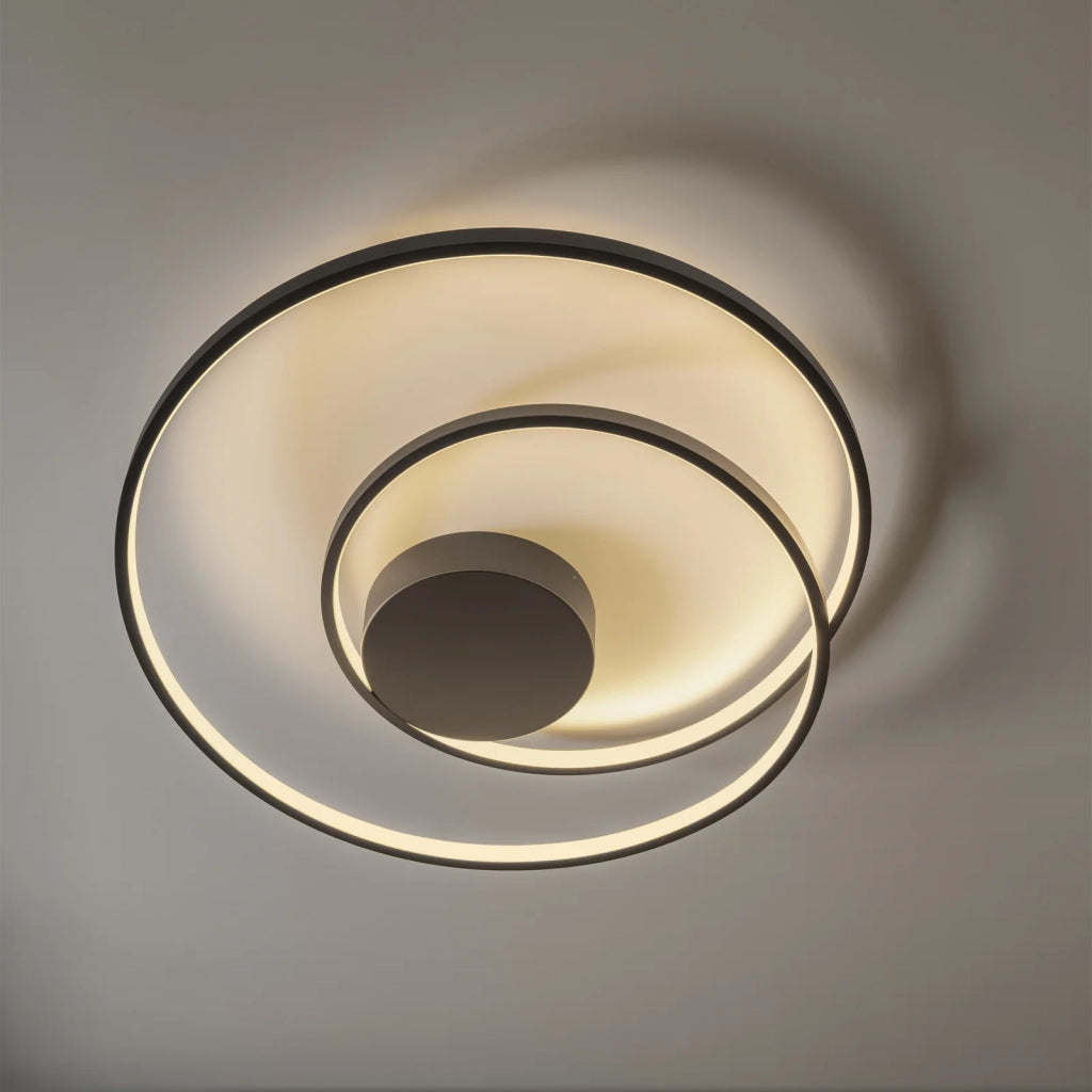 Plafoniera Collezione OZ LED 52W Luce Calda 3000K Finitura Nero Ideal Lux