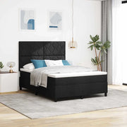 Letto a molle con materasso Nero 160 x 200 cm Tessuto 3339478
