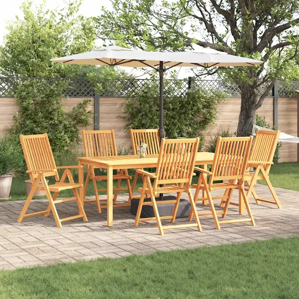 Set da Pranzo per Giardino 7 pcs Marrone