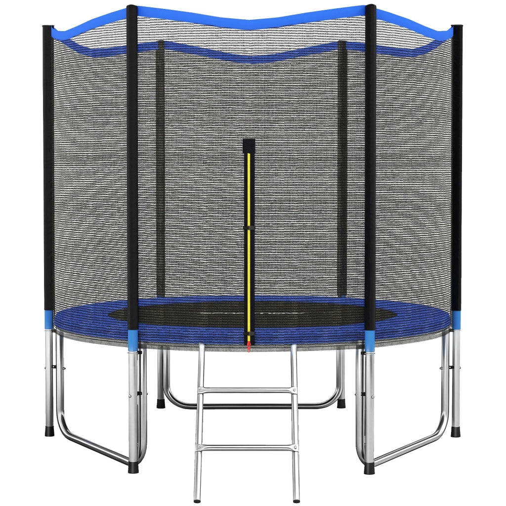 Trampolino Esterno per Bambini con Rete di Sicurezza e Scala ¨C Minimal ¨C ?305 cm Blu