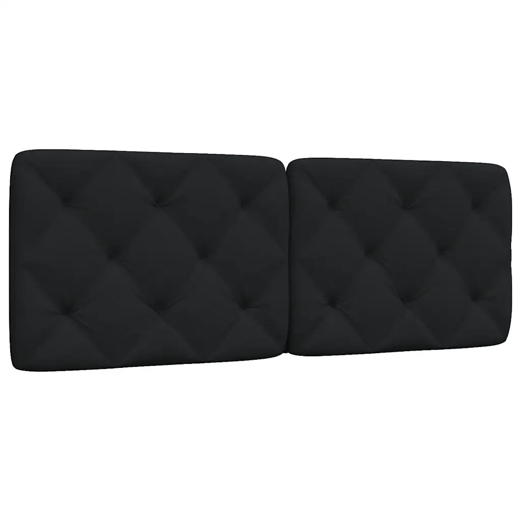 Coussin de tête de lit noir 120 cm tissu