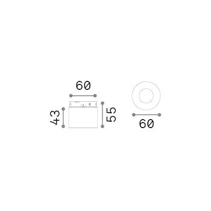 Faretto Da Incasso Deva LED 5W Luce Calda Nero Ideal Lux