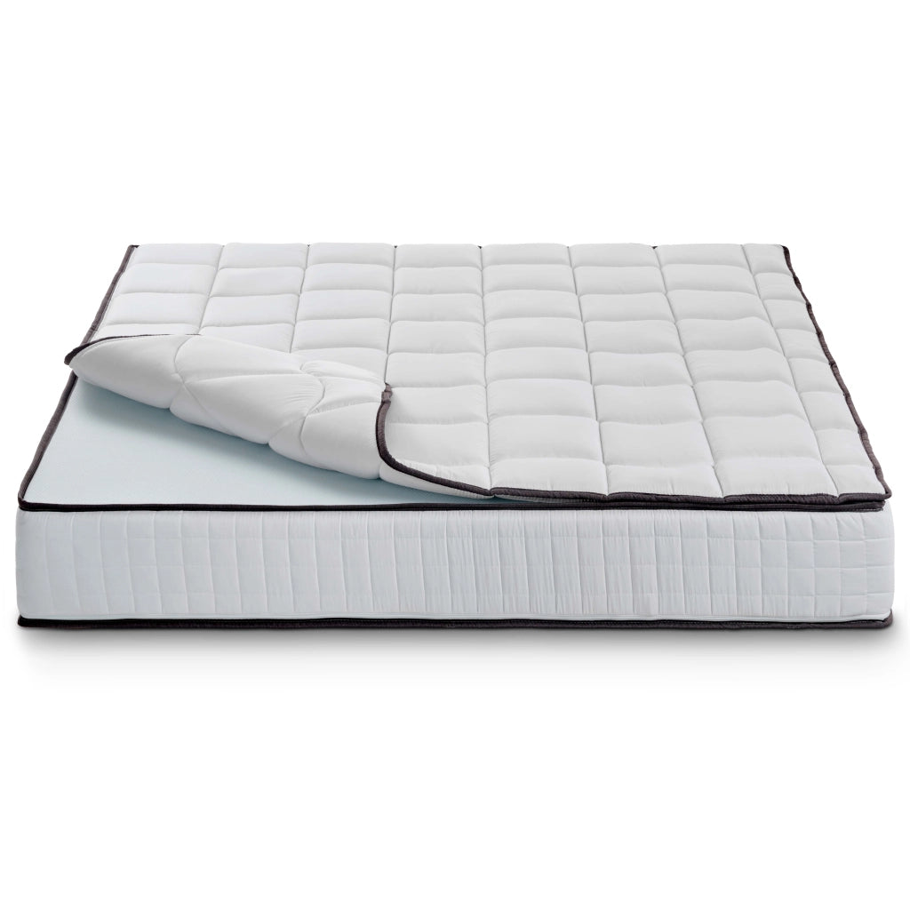 Materasso Matrimoniale 160x200 in Memory Foam - Sostenitovo Sfoderabile - con TOPPER REMOVIBILE - Lato Estate/inverno - Alto 24 cm - Ortopedico e ottimo per la schiena