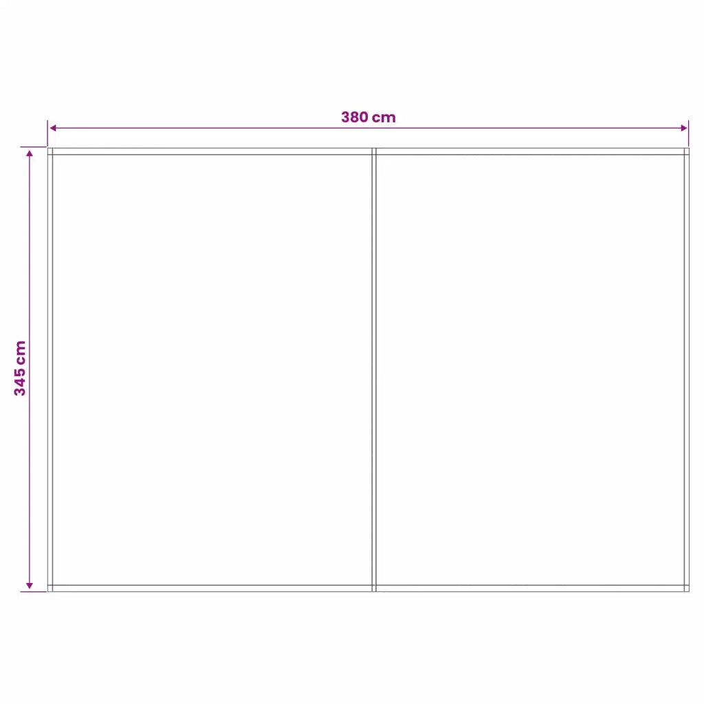 Telo di ricambio per tenda da sole Verde e Bianco 400 × 350 cm 3444464