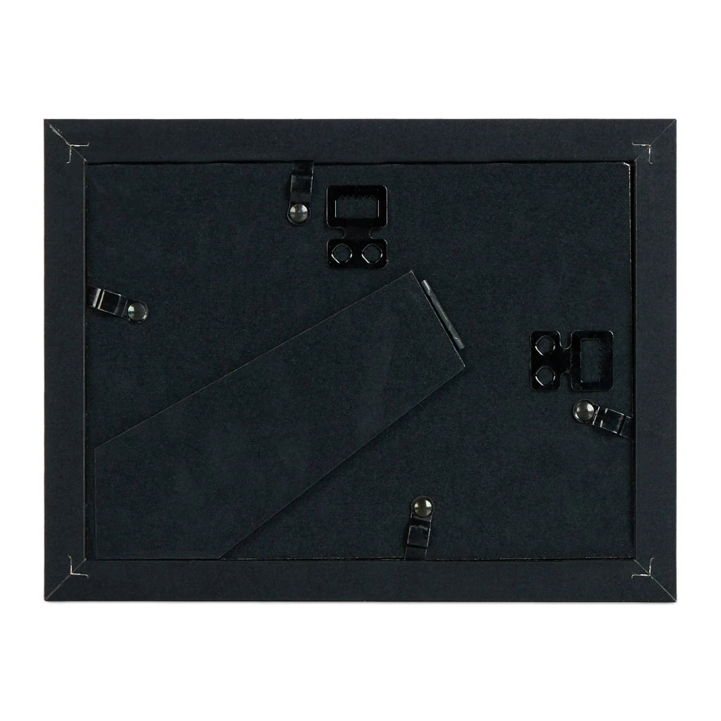 Set di 10 cornici portafoto decorative per pareti o tavoli 28 x 23 cm finitura semplice in MDF nero 13_0013262